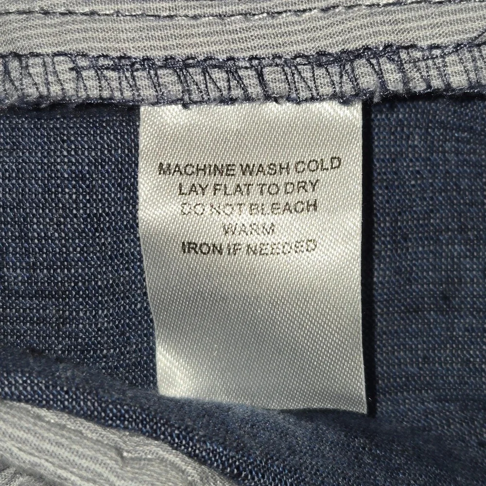 Johnnie-O Sterling Chambray Short Mens 38 Blue Linen Blend 9